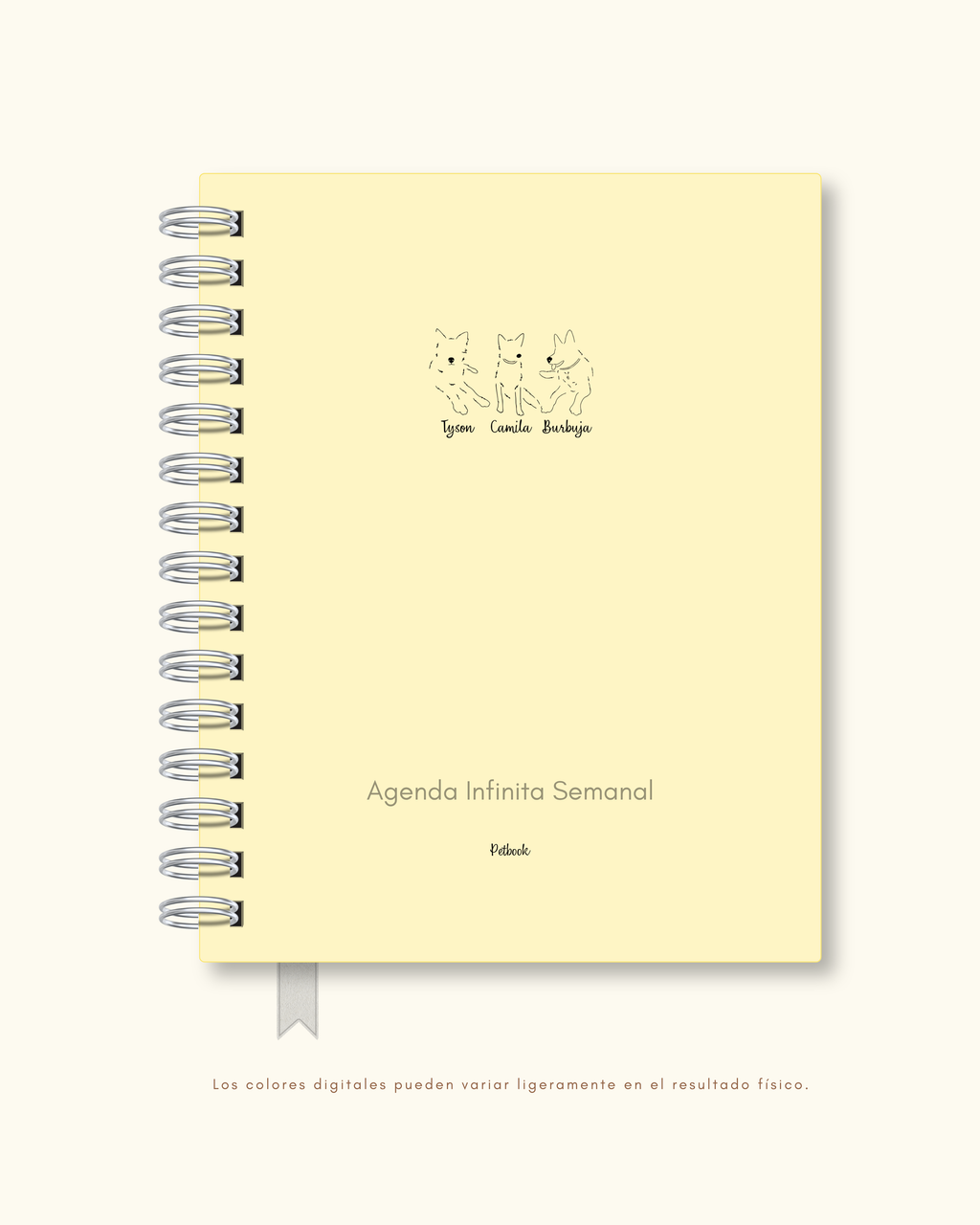 Agenda Infinita Semanal 3 mascotas