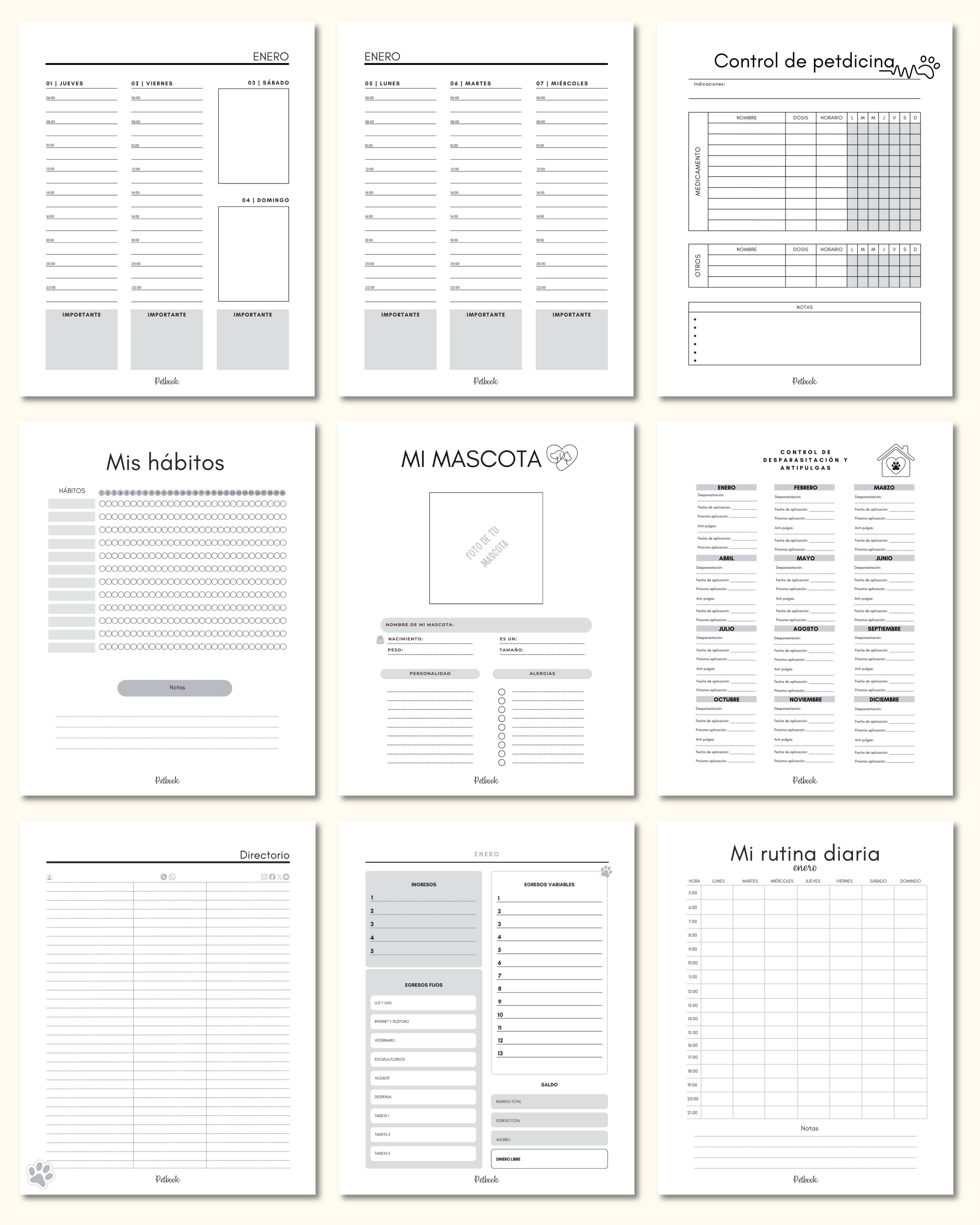 Agenda 1 mascota