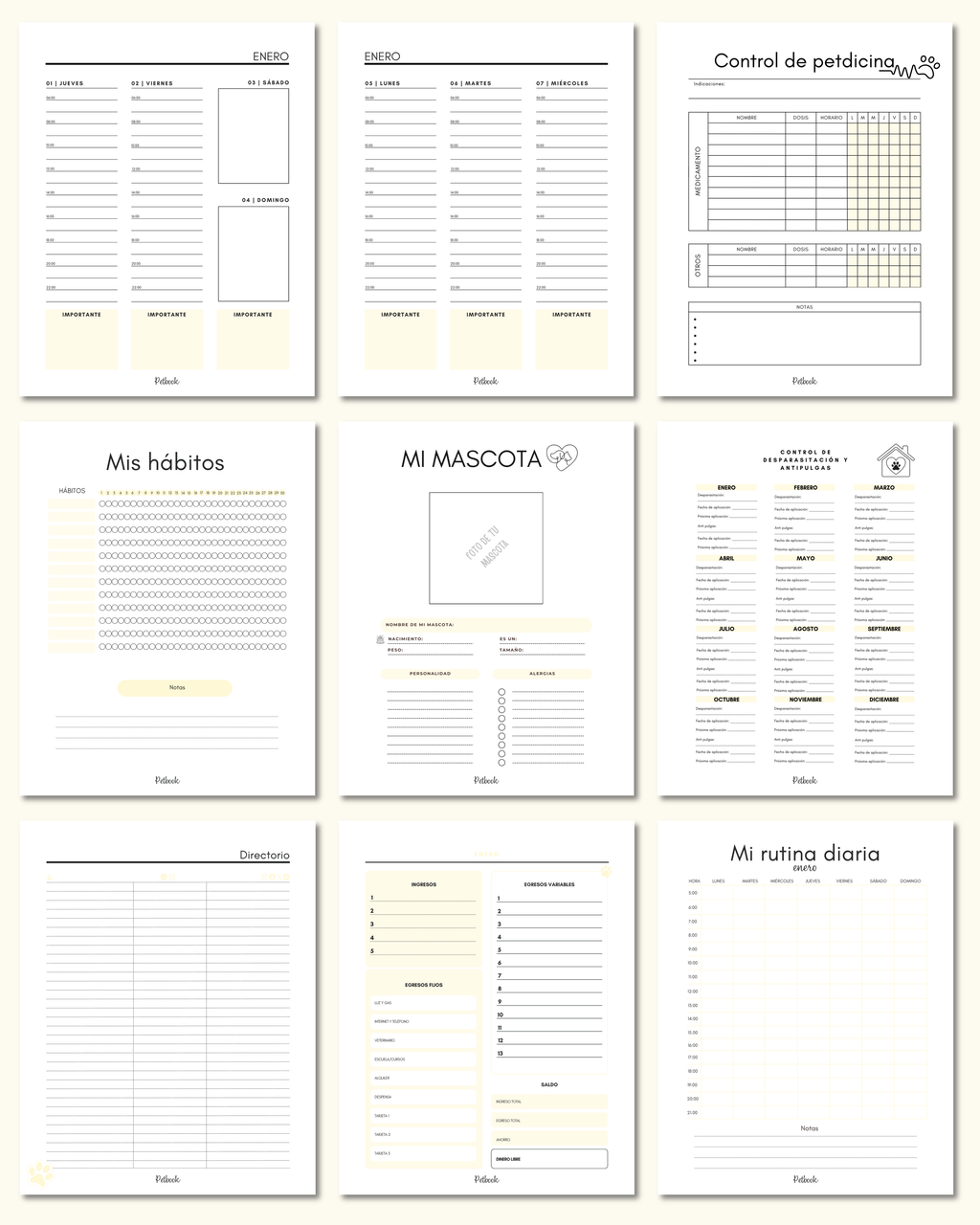 Agenda 1 mascota